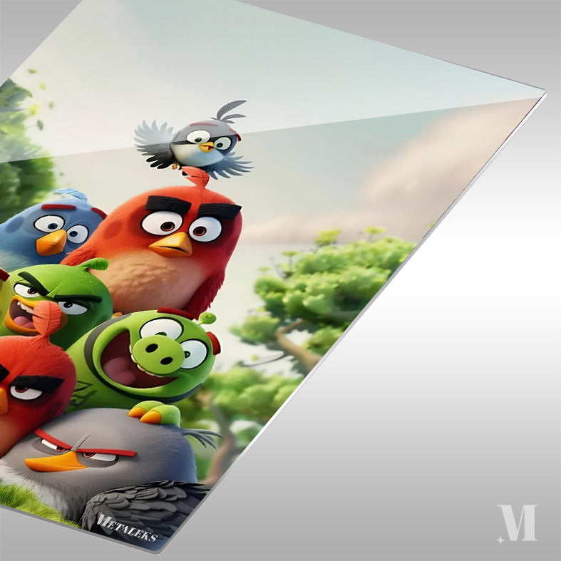 Angry birds wall art