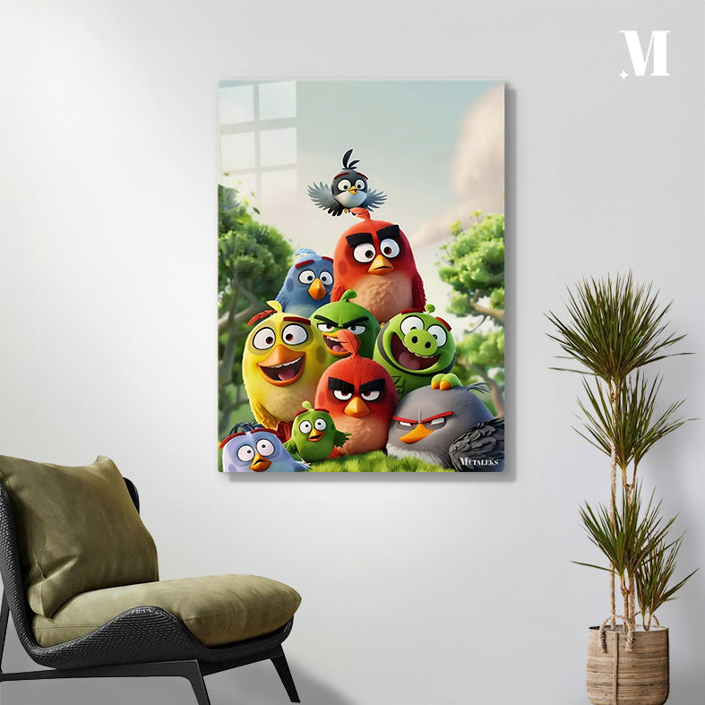 Angry birds wall art