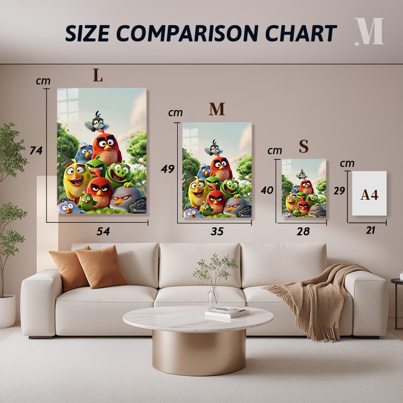 Angry birds wall art