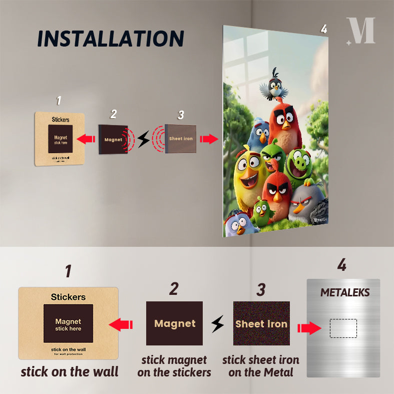 Angry birds wall art