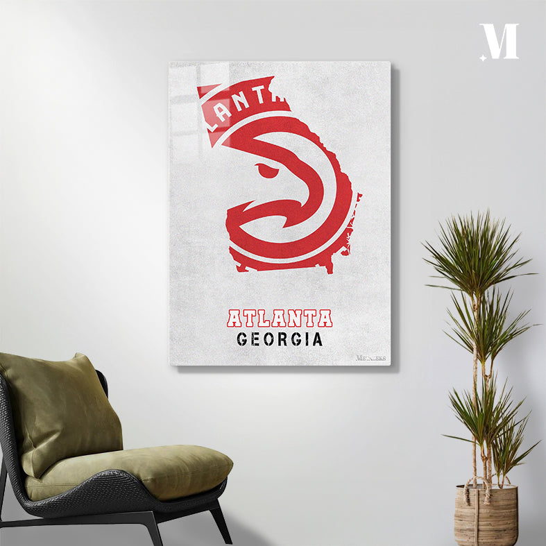 Atlanta Hawks Atlanta Georgia State Map