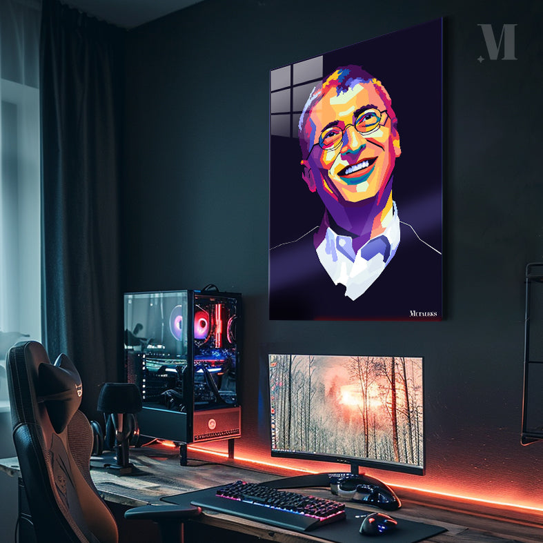 Bill Gates in wpap popart
