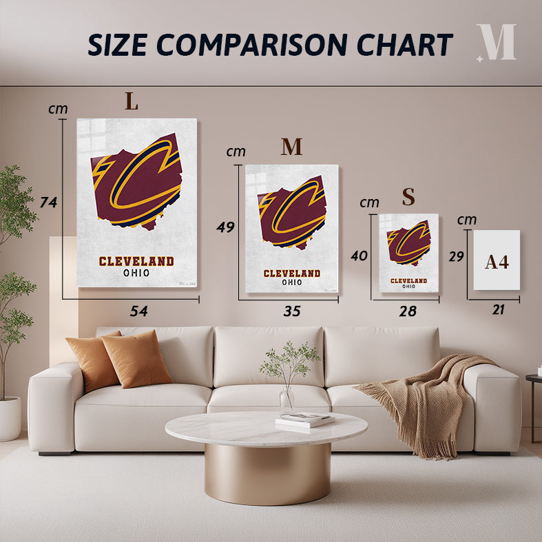 Cleveland Cavaliers Cleveland Ohio State Map