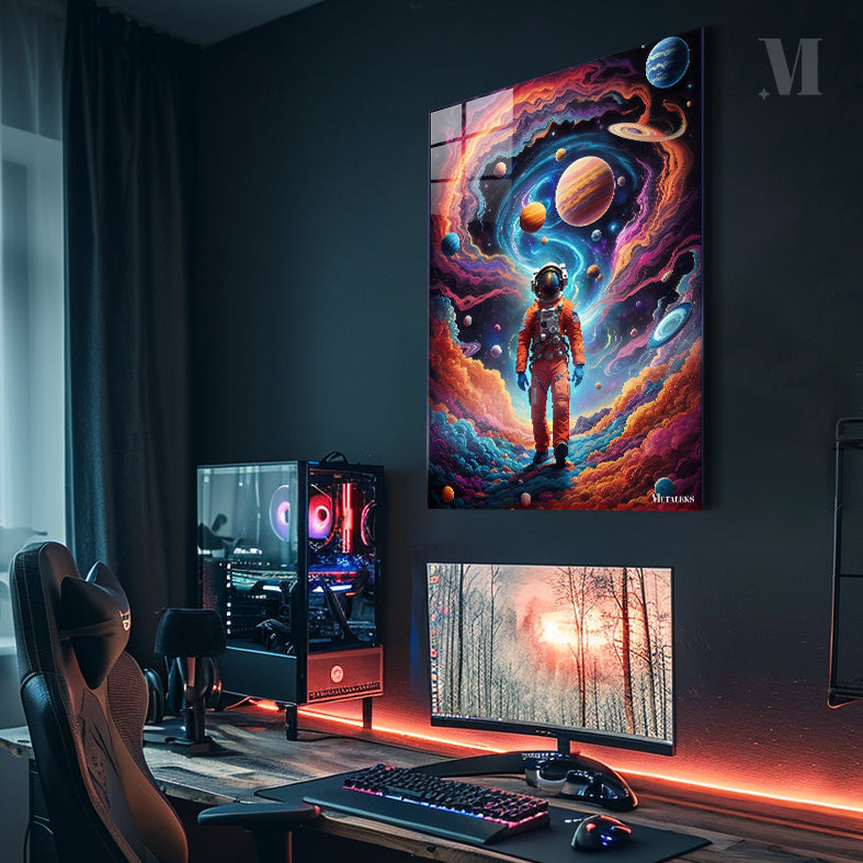 Colorful astronaut Space
