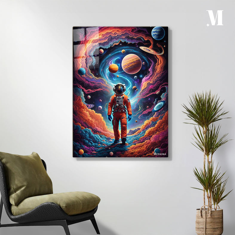 Colorful astronaut Space