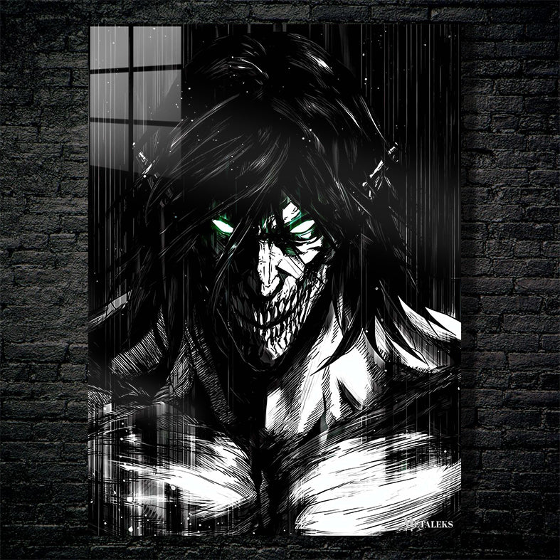 Eren Yeager Black and White