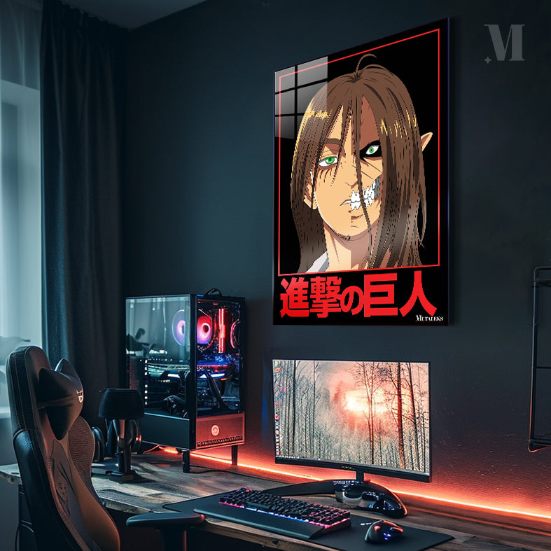 Eren Yeager Final Season Poster - Dark Anime Aesthetic Wall Print H0801-25