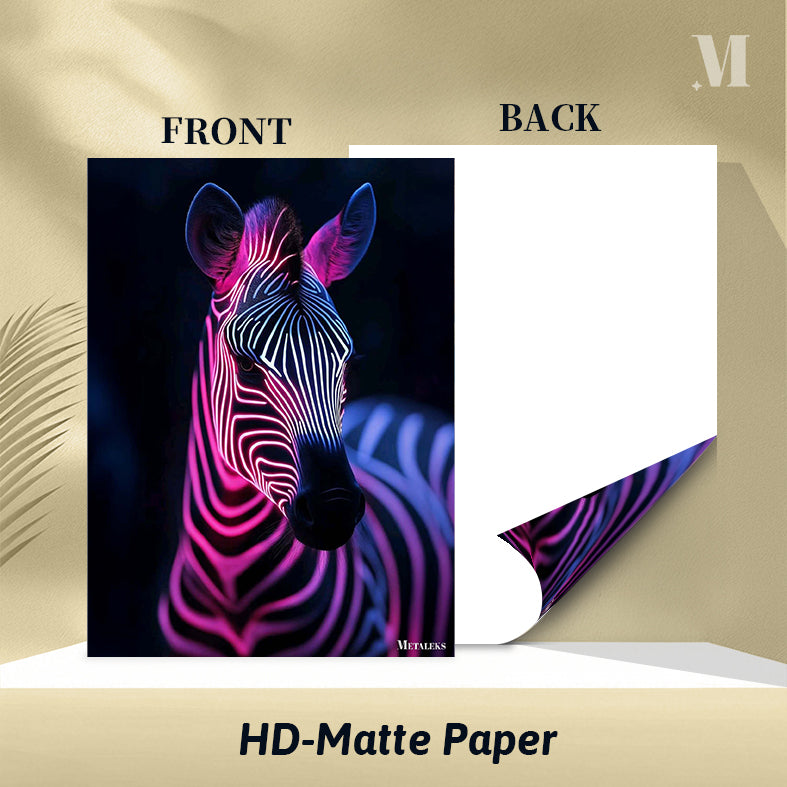 Glowing Neon Zebra