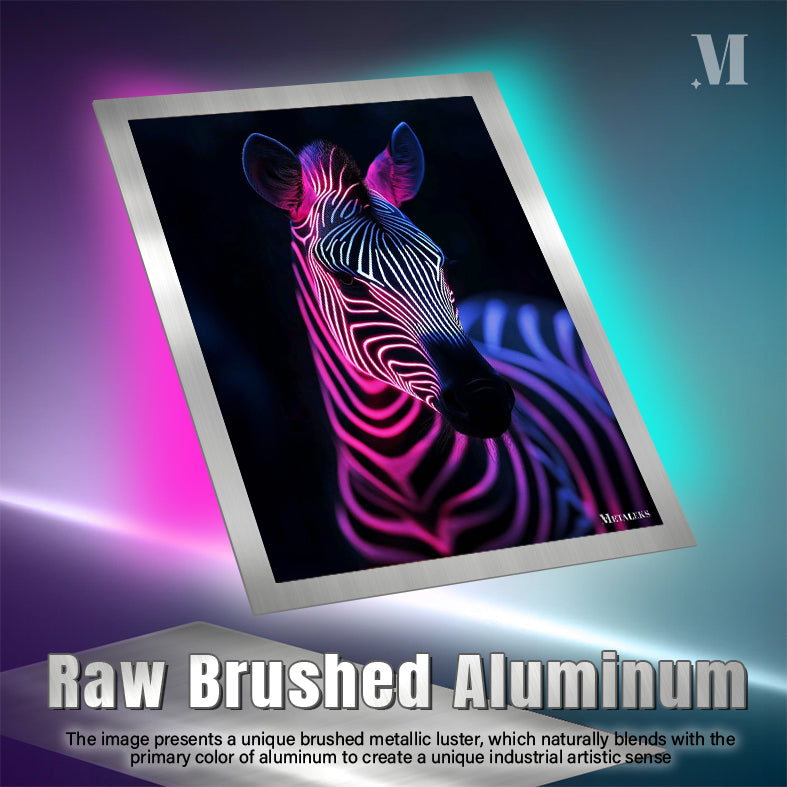 Glowing Neon Zebra