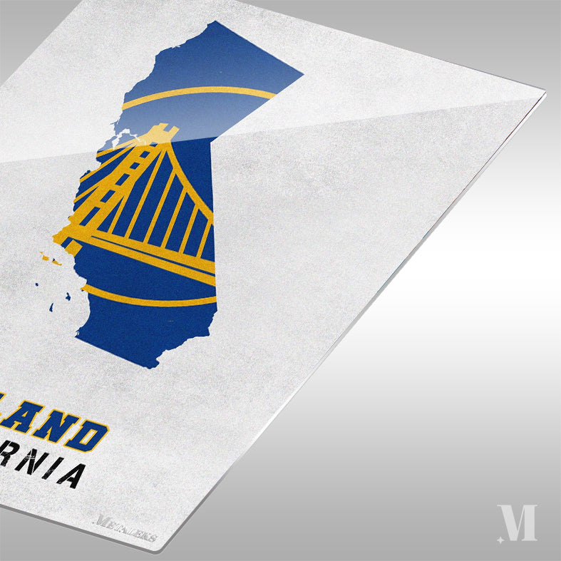Golden State Warriors Oakland California State map