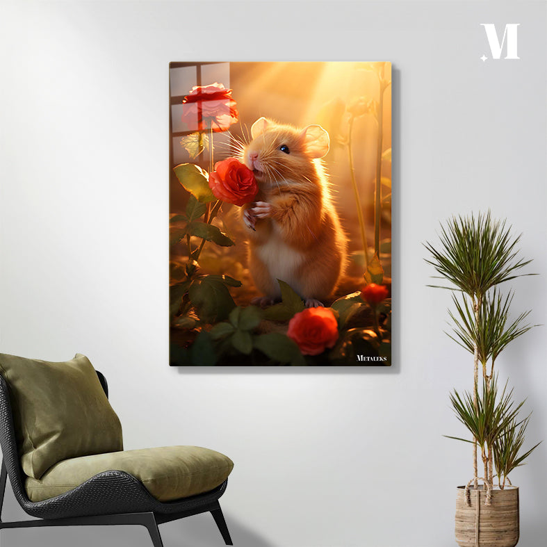 Hamster in Roses