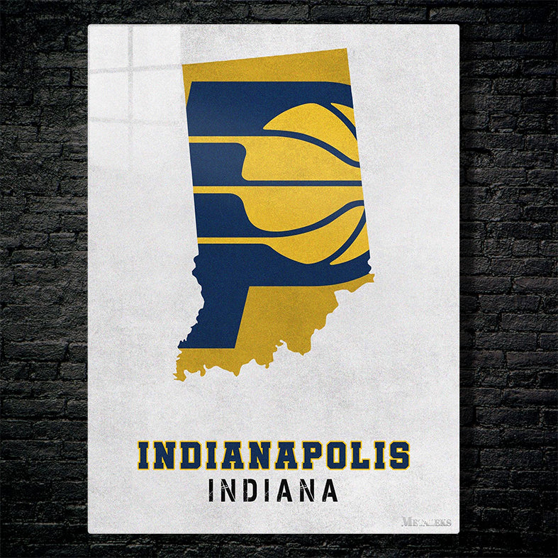 Indiana Pacers Indianapolis Indiana State Map