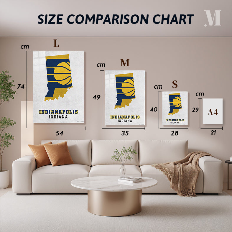 Indiana Pacers Indianapolis Indiana State Map