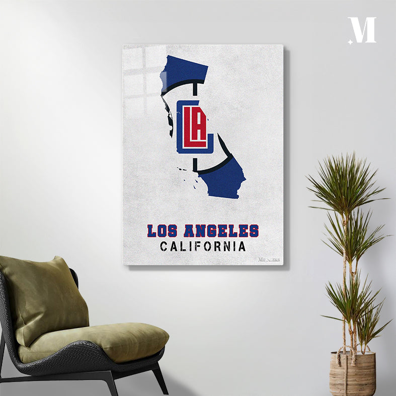Los Angeles Clippers California State Map