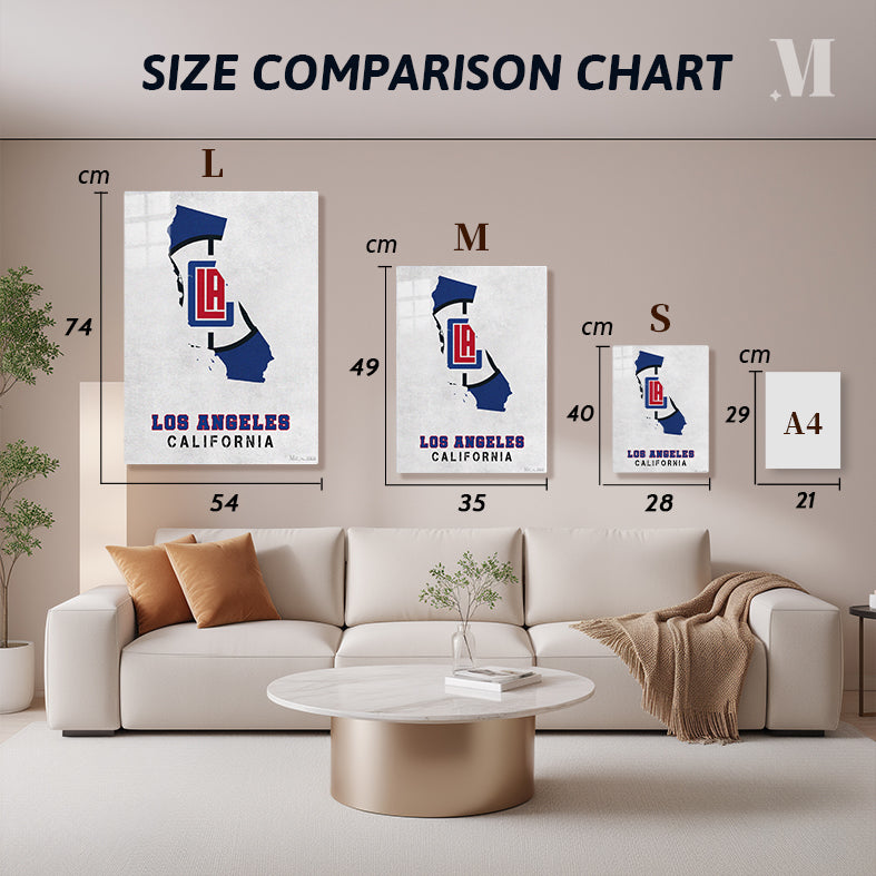 Los Angeles Clippers California State Map