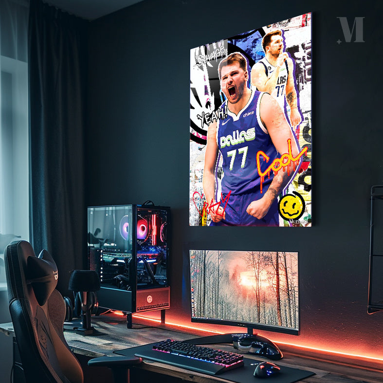 Luka Doncic Dallas Mavericks Graffiti