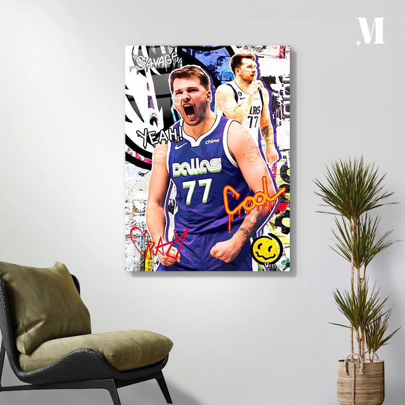 Luka Doncic Dallas Mavericks Graffiti