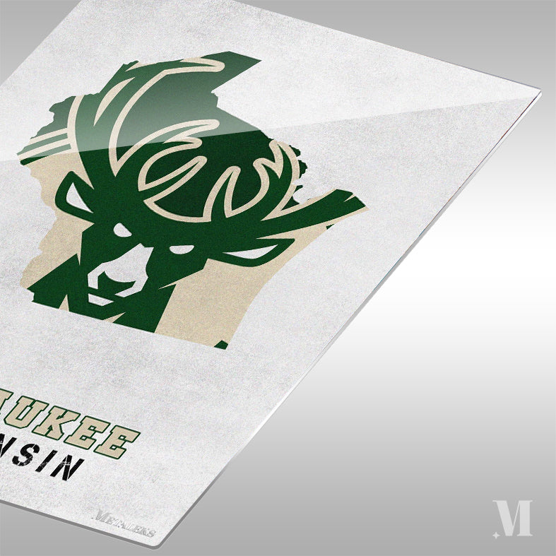 Milwaukee Bucks Milwaukee Wisconsin State Map