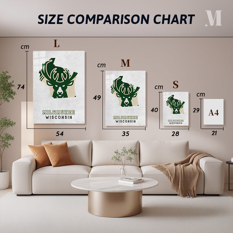 Milwaukee Bucks Milwaukee Wisconsin State Map