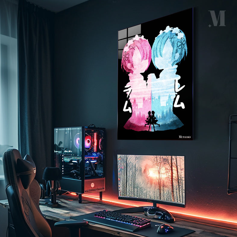 Minimalist Silhouette Ram & Rem 2