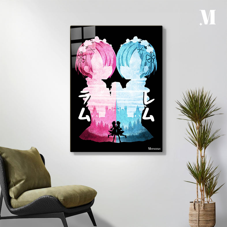 Minimalist Silhouette Ram & Rem 2