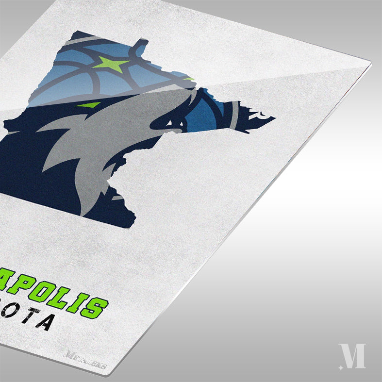 Minnesota Timberwolves Minneapolis Minnesota State Map