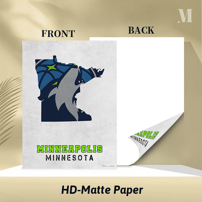 Minnesota Timberwolves Minneapolis Minnesota State Map