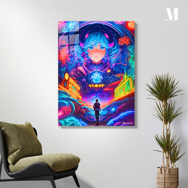 Motoko Kusanagi Ghost in the Shell Neon Art
