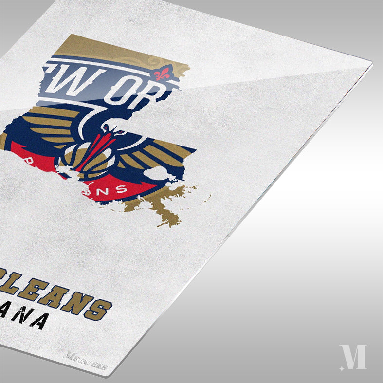 New Orleans Pelicans New Orleans Louisiana State Map