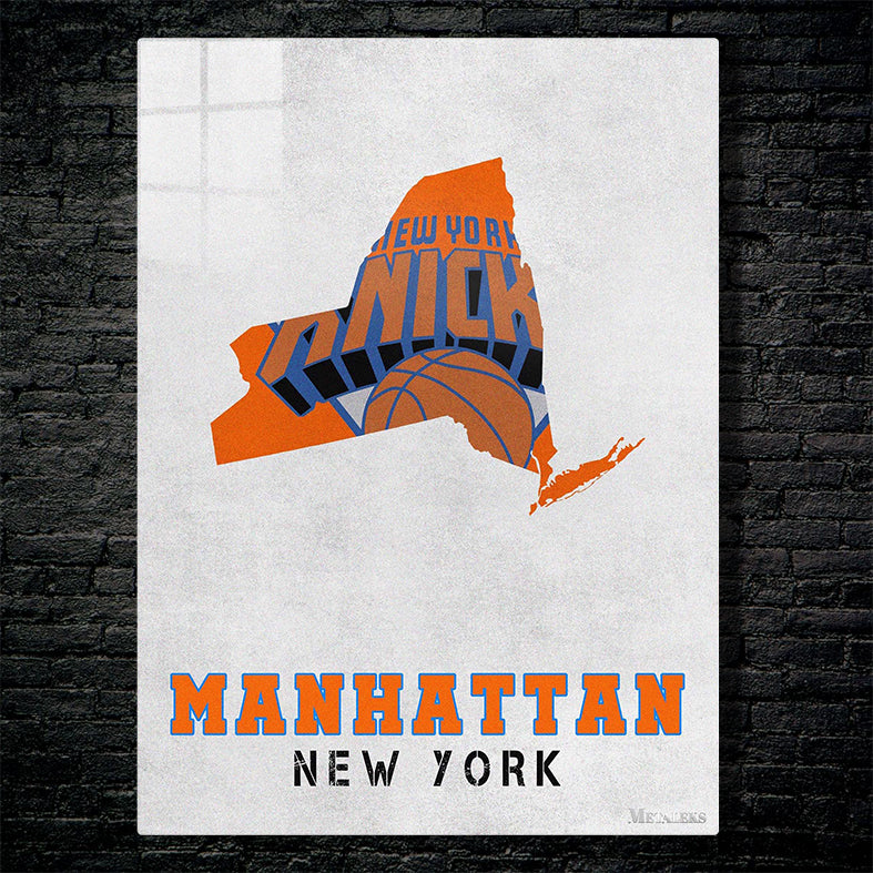 New York Knicks Manhattan New York State Map02