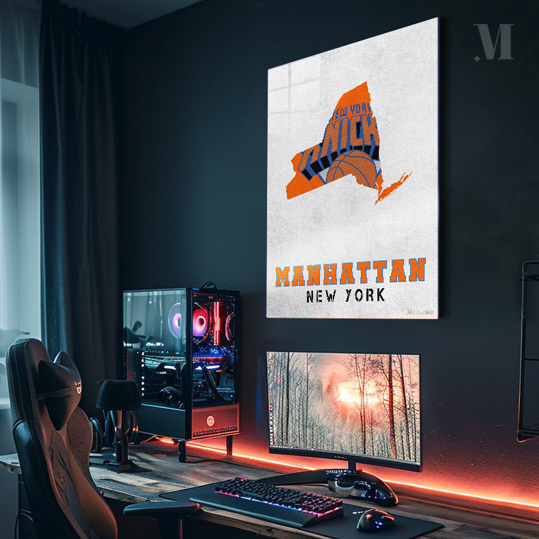 New York Knicks Manhattan New York State Map02