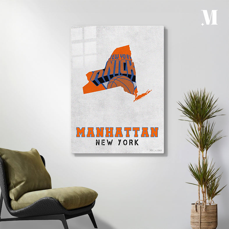 New York Knicks Manhattan New York State Map02