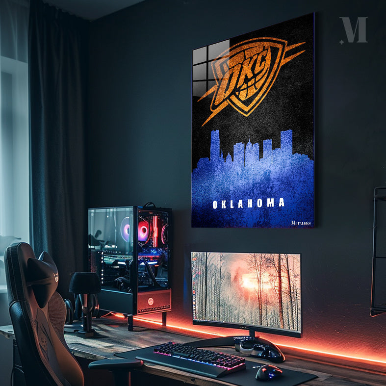 Oklahoma City Thunder Oklahoma City Oklahoma State Map