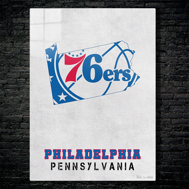 Philadelphia 76ers Philadelphia Pennsylvania State Map