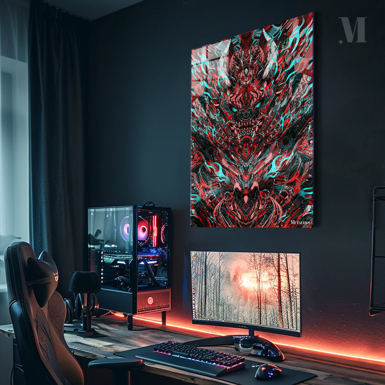 Red Abstract Tiger