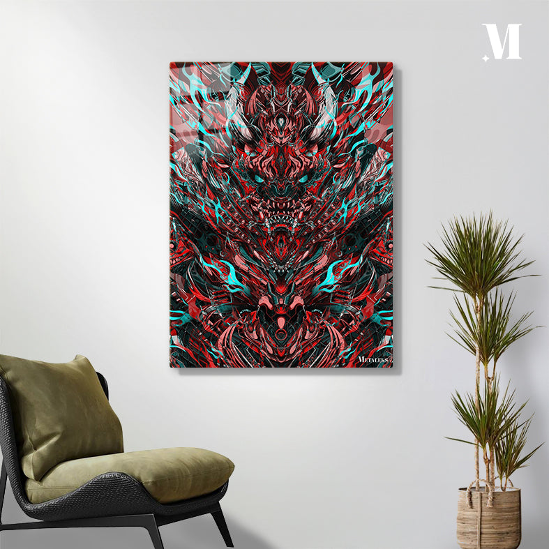 Red Abstract Tiger