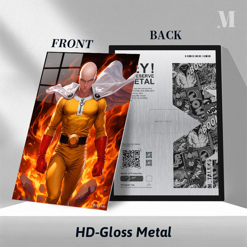 Saitama on Fire One-Punch Man