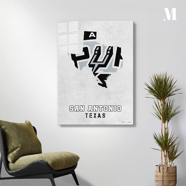 San Antonio Spurs San Antonio Texas State Map