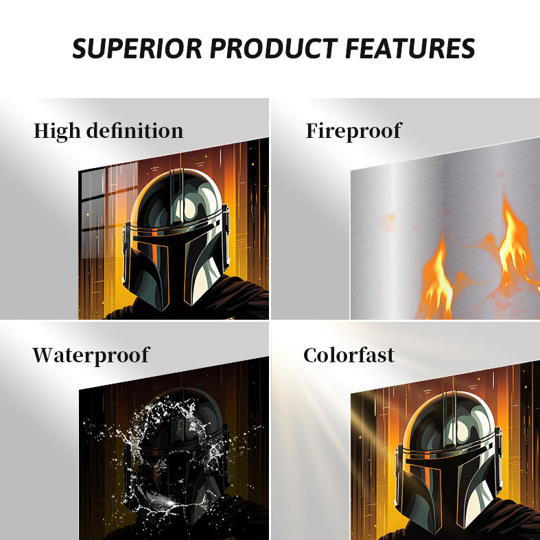 The Mandalorian on fire