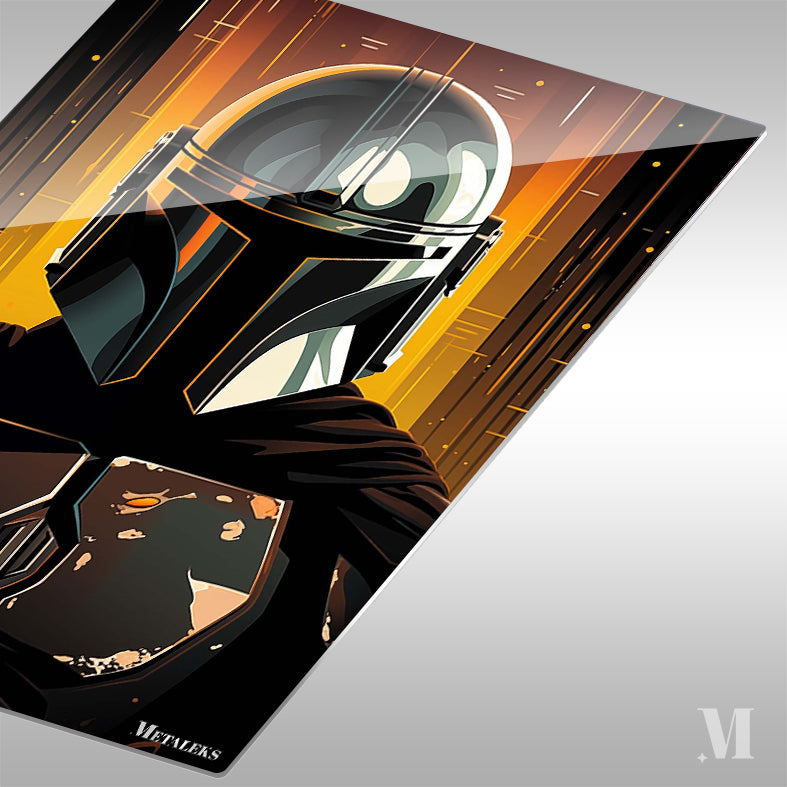 The Mandalorian on fire