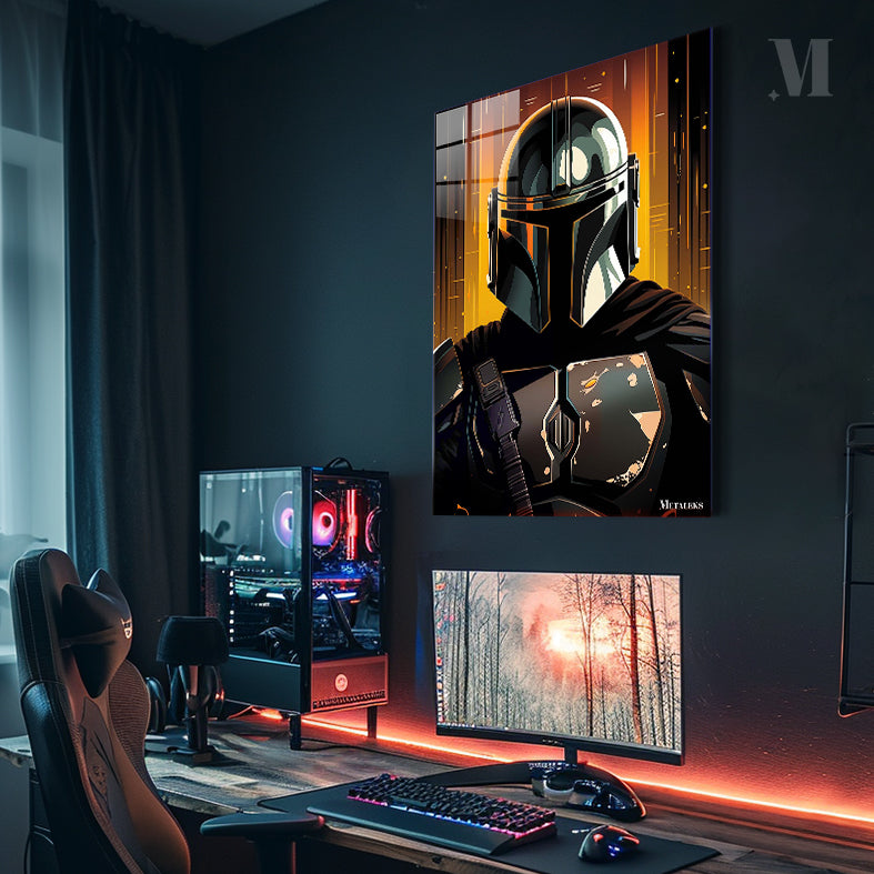 The Mandalorian on fire
