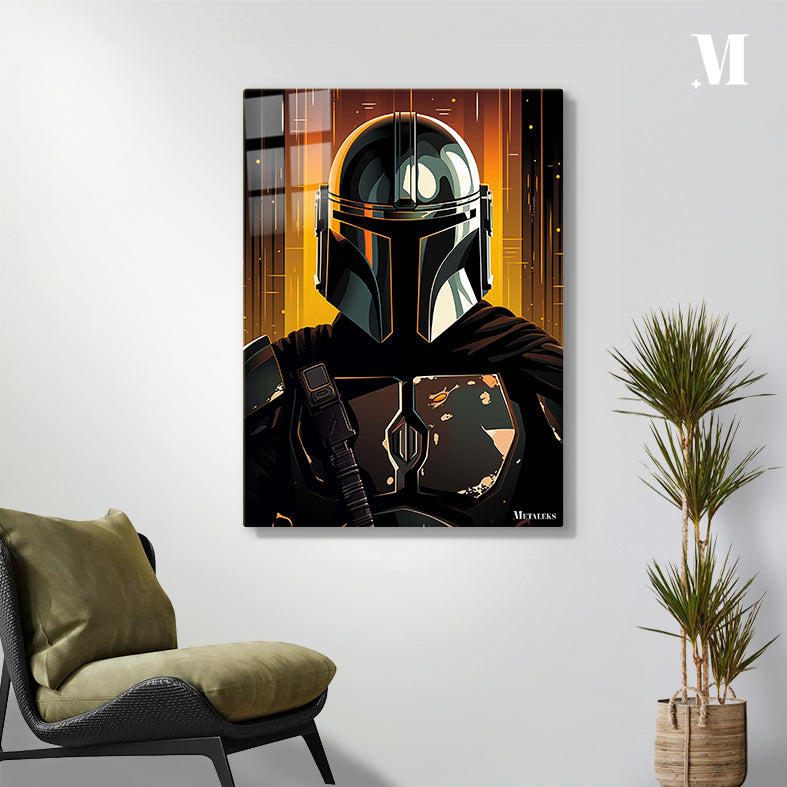 The Mandalorian on fire