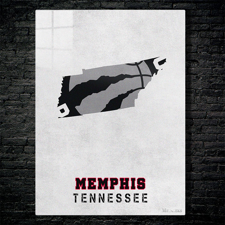 Toronto Raptors Memphis Tennessee State Map