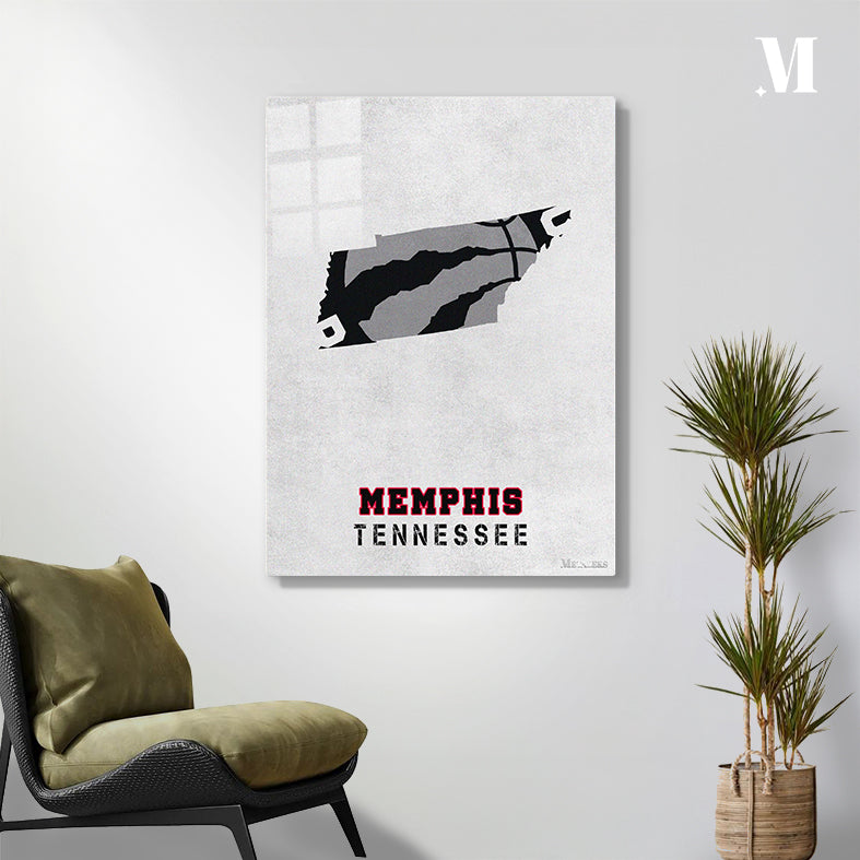 Toronto Raptors Memphis Tennessee State Map