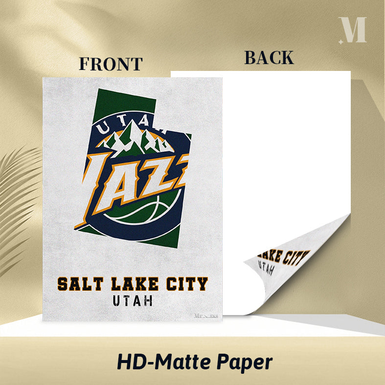 Utah Jazz Salt Lake City Utah State Map