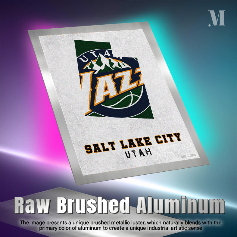 Utah Jazz Salt Lake City Utah State Map