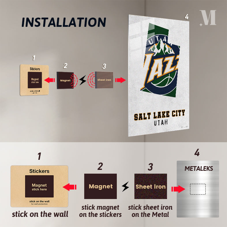 Utah Jazz Salt Lake City Utah State Map