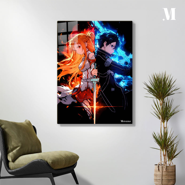 Yuuki Asuna and Kirito Sword Art Online