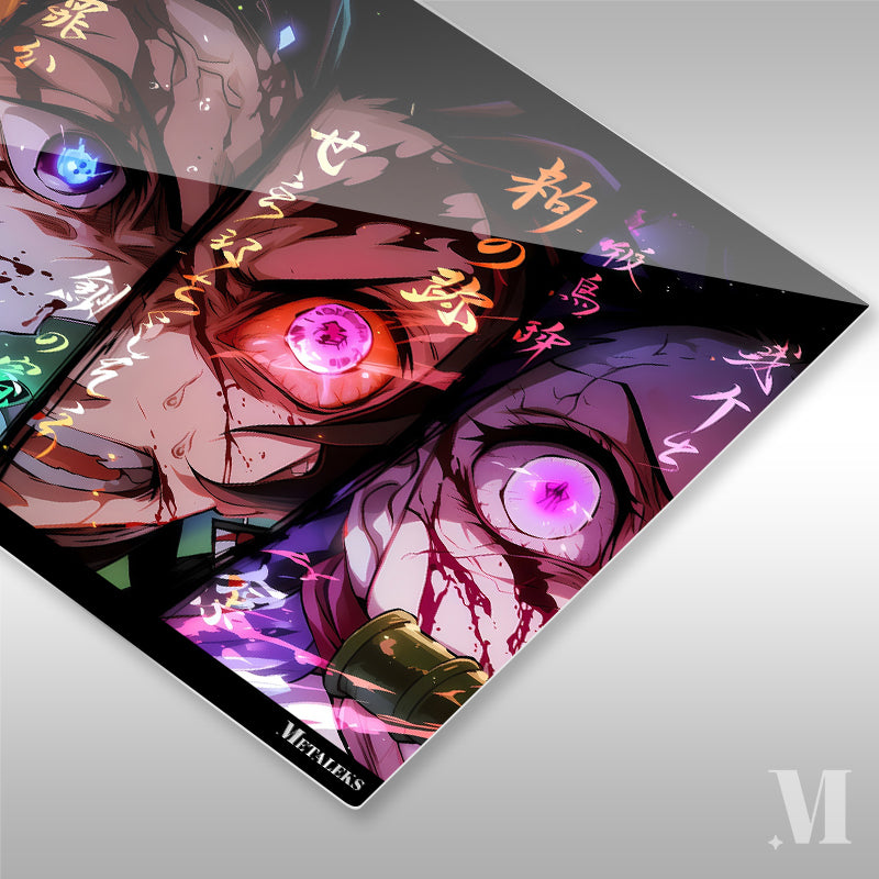 Zenetsu, Inosuke, Tanjiro, and Nezuko, |Demon Slayer