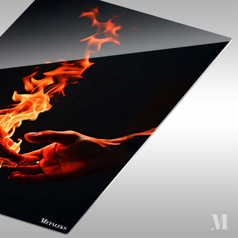 illustration of hot hands burning with fire
